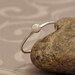 Opal Stacking Ring, Sterling Silver Ring, Thin Delicate Ring, Hammered Stack, Sweetheart Jewelry, Gift for Her