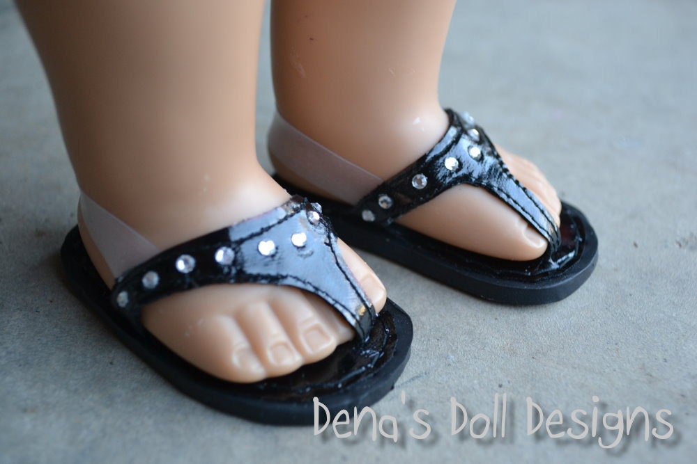 Doll shoes for American Girl Black Dressy by DenasDollDesigns