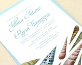 Spiral Seashell Wedding Invitations - Sample