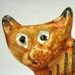 mid century modern CAT figure italy eames era italian pottery vintage