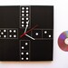 wall clock black and white DOMINO modern original design 12"x12"