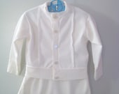 1950's Sporty White Romper and  Long Sleeve Jacket Set