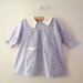 1930's Handmade Blue and White Floral Feed Sack Dress