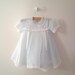 1950s Powder Blue and White Dotted Swiss Chiffon Dress and Petticoat