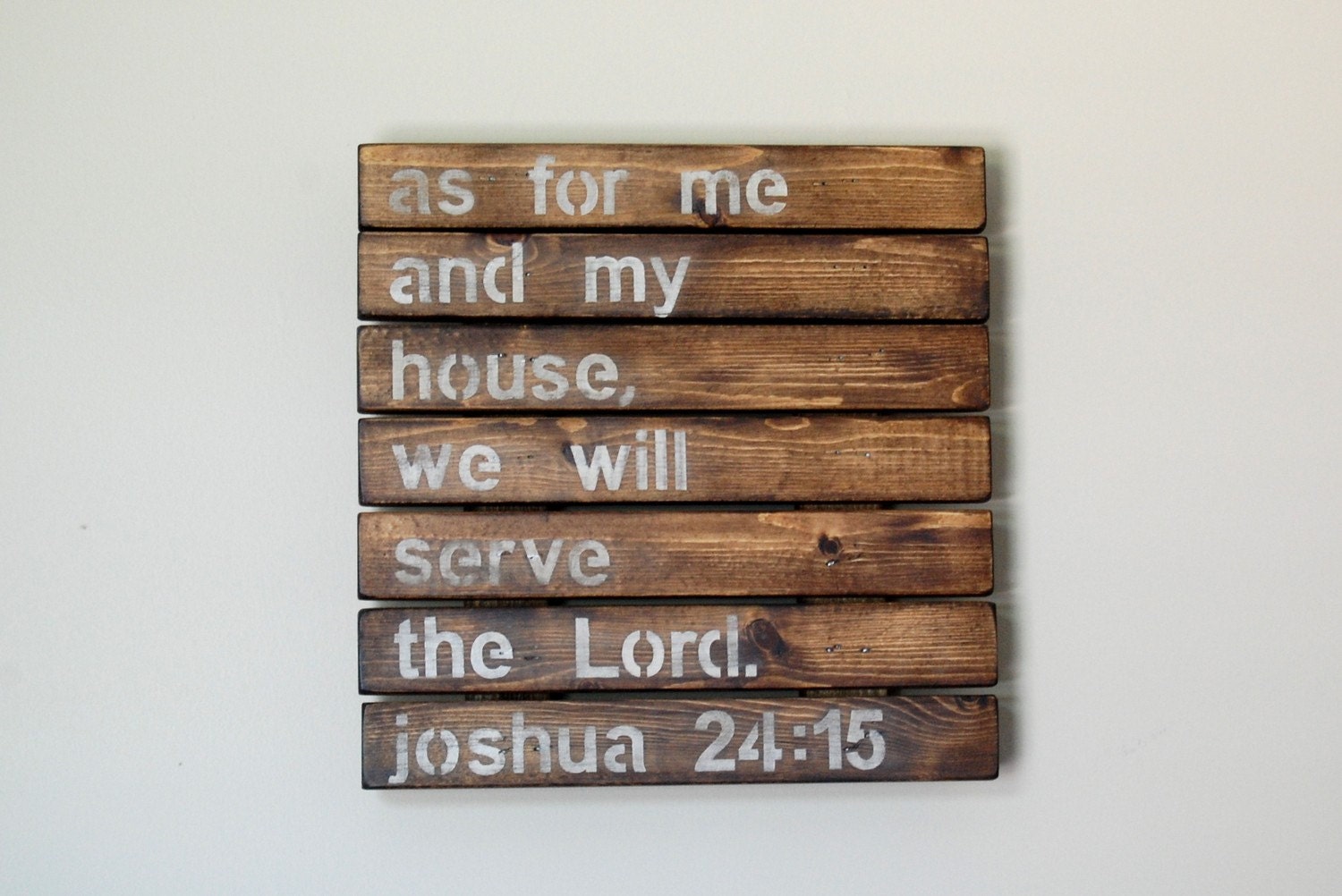 Joshua 24:15 Wood Slat Sign