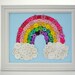 Baby Nursery Wall Art, Rainbow Button Art Wall Hanging, Button Art, Upcycled Canvas Painting Framed 8x10 Made to Order