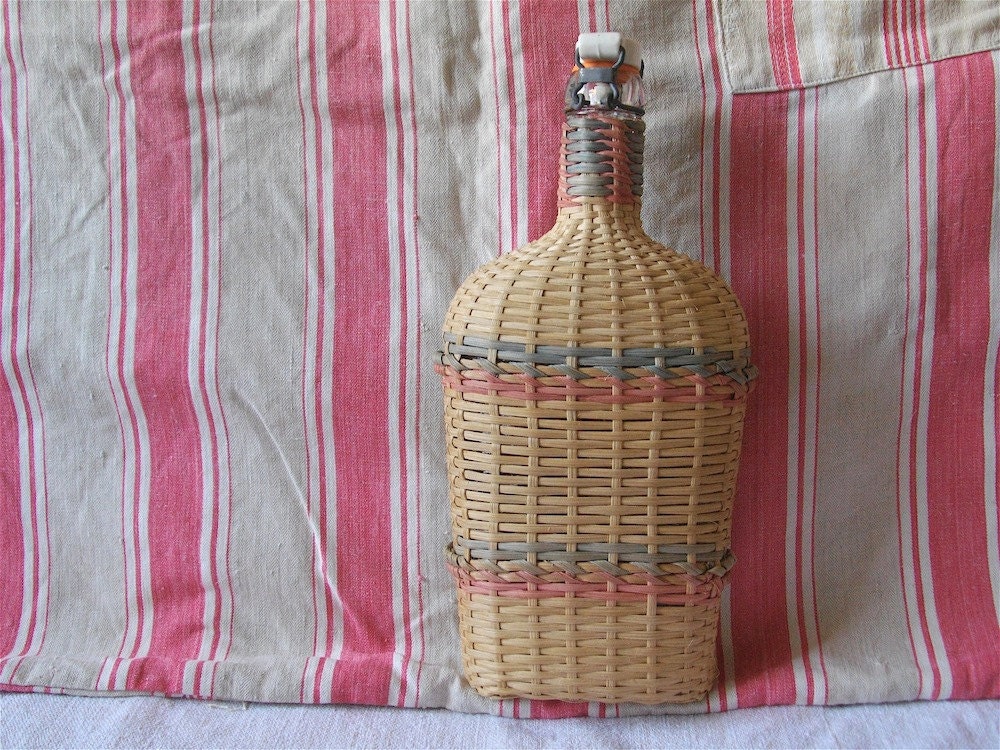 DISCOUNT of 15 % to 31 august 2012. Enter the code promo: HOLIDAYS2012 French vintage bottle Eau de Lourdes in wicker wrapping