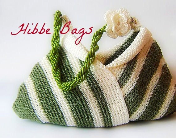 Hobo bag-Crochet shoulder bag--Shoulder Bag, Gift Under 100, Valentines Day.love charm