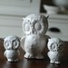 handmade modern - vintage mama owl/babies set