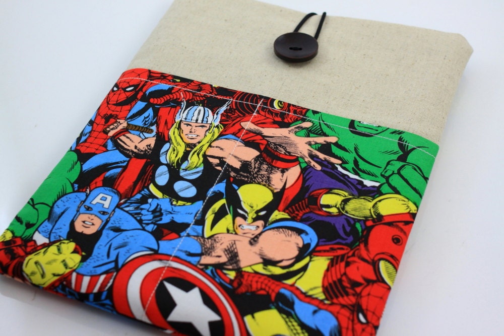 MacBook Air 11 inch Case Laptop Sleeve Cover Padded , with pockets for iPhone  - The Avengers