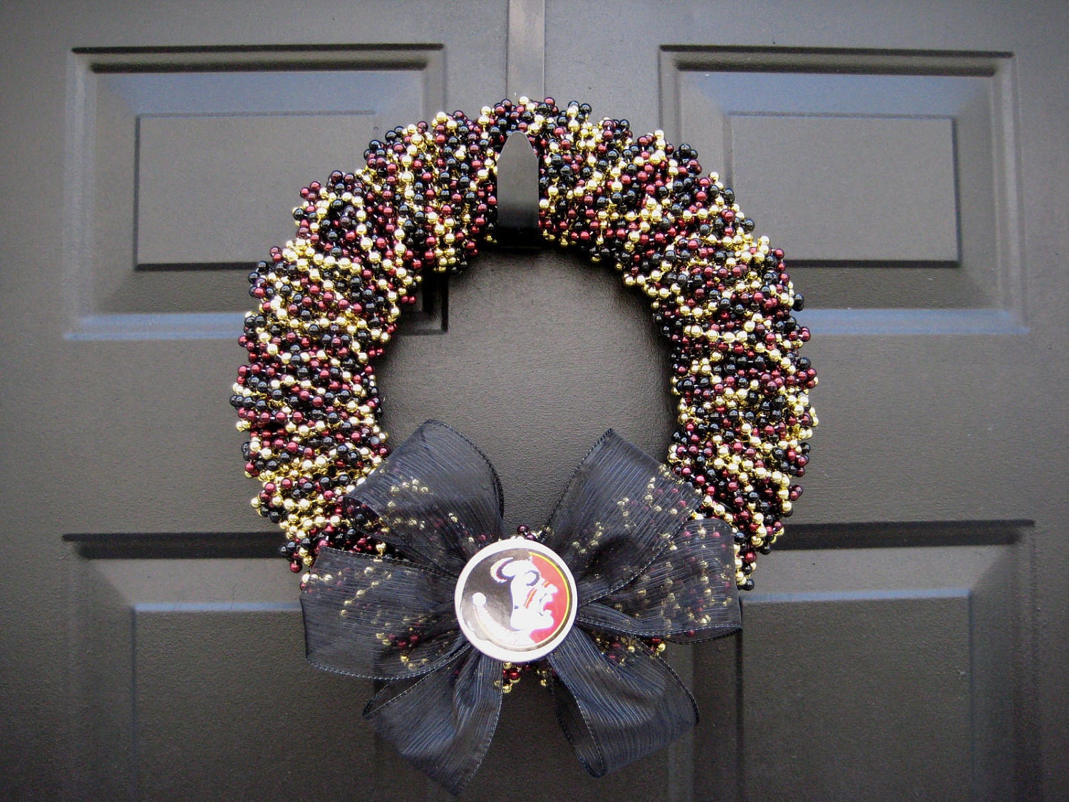 Beaded Team Colors Wreath Custom Any School