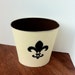 Vintage reVIBED fleur de lis waste can