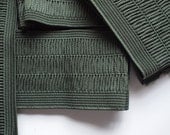 2 1/2" Wide Gathered Style Dark Green Stretch Elastic Band (1 Yard)