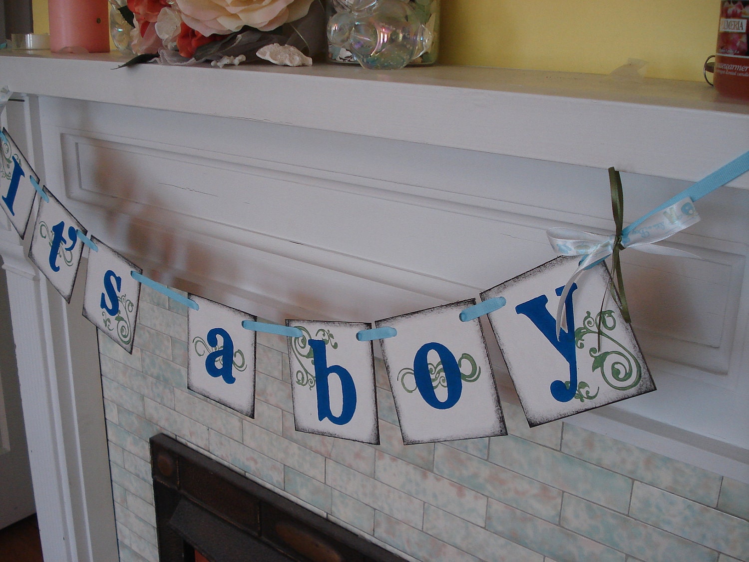 Its a Boy Banner Boy Baby Shower Decorations by anyoccasionbanners