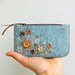 Felt Coin Purse // Hand Embroidered // Sweet Blossoms // LoftFullOfGoodies