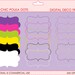 digital clipart frames swirly clip art purple pink yellow lime black - Chic Polka Dots Decorative Frames Digital Clipart