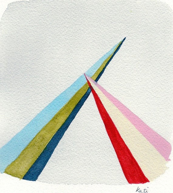 Intersecting Prisms // Original Painting
