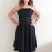 Vintage Black 1960 Lace Formal Strapless Prom Dress - reserved for Arianne