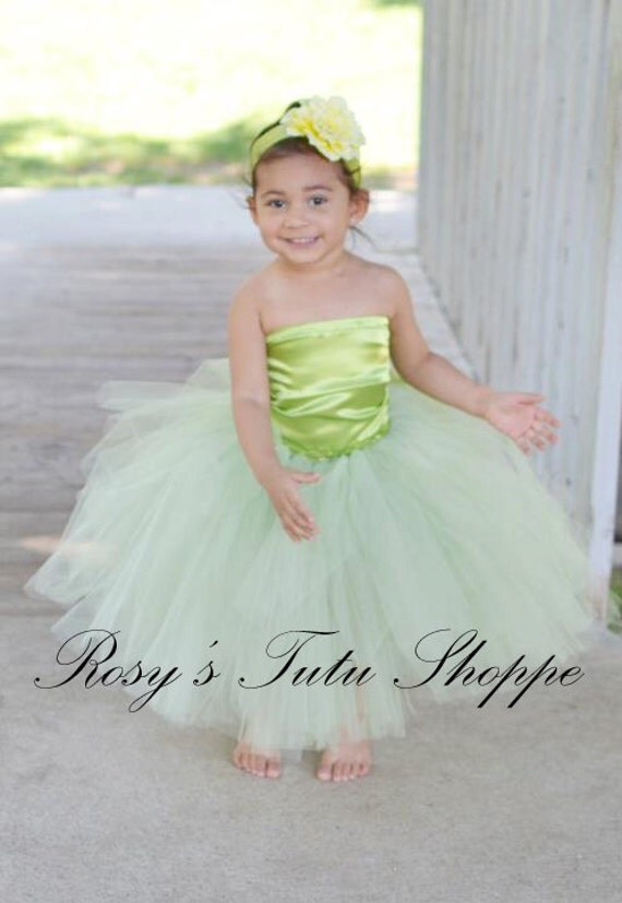 Princess Tiana/Princess and the Frog Inspired Tutu Dress (up to a 21" waist) Il_570xn