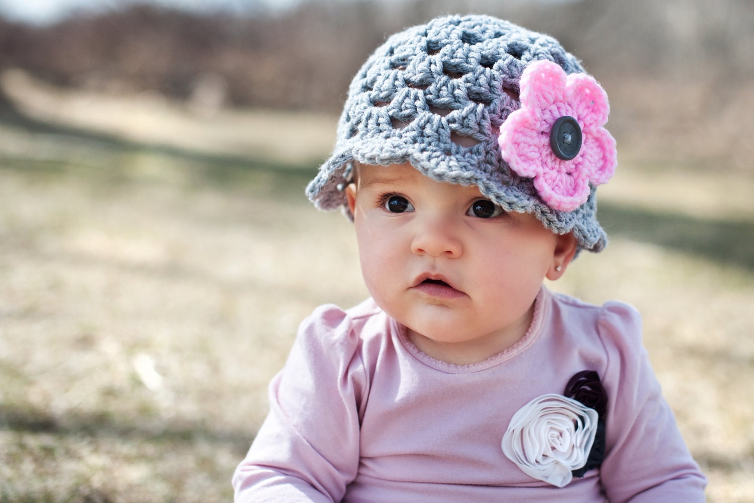 Spring Scalloped Beanie & 3 Interchangeable Flowers (Toddler, Child, and Youth/Adult sizes) - crochet, knit, hat, cloche, baby, girl
