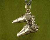 Tooth Necklace - Cave Bear Tooth Necklace Bronze Bear Molar Tooth Pendant on 24" Gunmetal Chain