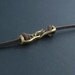 Bird Skull Raven Skull Necklace with Tribal Design - Bronze Pendant on Leather