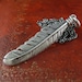 Feather Necklace Native American Feather Pendant in Antique Silver on 32" Gunmetal Chain