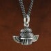 Cupcake Jewelry Antique Silver Cupcake Pendant Necklace on 18" Gunmetal Chain