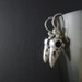 Bird Earrings Antique Silver Bird Skull Earrings