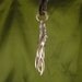 Antler Necklace Bronze Antler Pendant on Leather - Deer Necklace