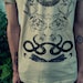 Rabbit Skull Antler Collage Beige T-Shirt