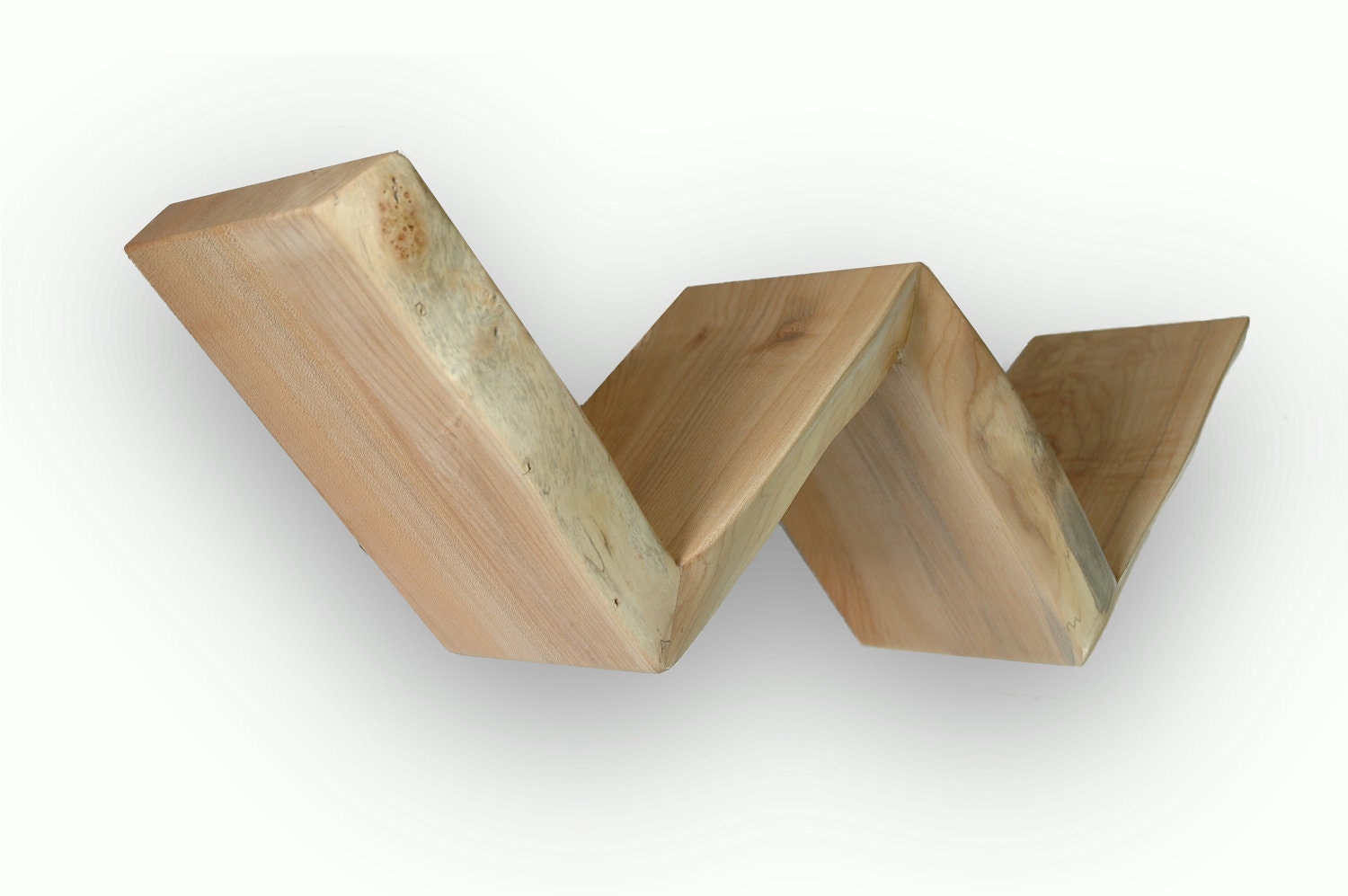 The Zag Shelf -- in Natural Edge Maple