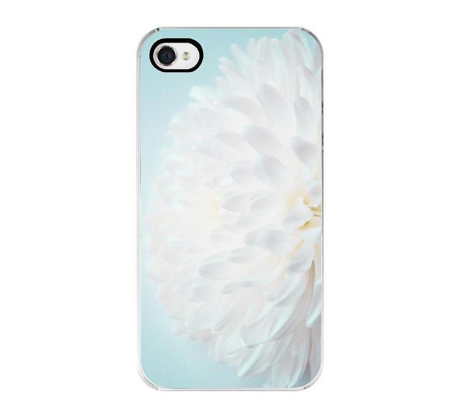 Mums Dream iPhone Case - iPhone 4 or 4s case, Aqua, Blue, Flower, Pretty, Girly, Dreamy, White, Petals