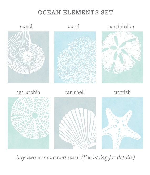 Coral Silhouette Art Print / 1 of 6 in the Ocean Set / 8x10 / Wall Art Digital Print