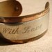 Vintage Copper Engraved cuff bracelet OOAK