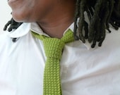 Green Knit Tie for men, Mens Ties, Knit Ties, Merino Wool Ties, Free Shipping