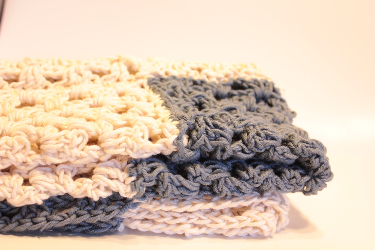 Granny Square Blanket, Luxury Baby Blanket Cotton Blanket, 27inx27in, Made from 100% Egyptian Cotton