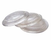 Vintage Clear Ball Glass Mason Jar Lid Inserts No. 10 - Set of 3