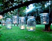 DIY Hanging Mason Jar Luminary Lantern Lids - Set of 6