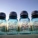 Vintage Blue Ball Perfect Mason Jar Solar Lantern Lights Quart Size - Set of 4 - High Quality