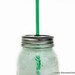 1 DIY Mason Jar To-Go Tumbler Lid - Reusable Top and Straw - Green - 10.5" Straw - Eco Friendly