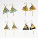 Leather triangles earrings