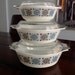 Vintage JAJ English Pyrex Nesting Casserole Set in Chelsea
