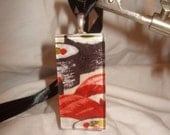 otaku sushi pendant Glass scrabble tile