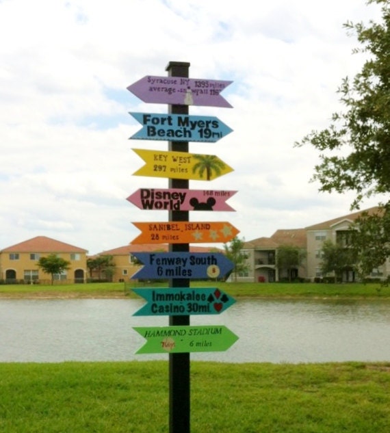 PERSONALIZED HANDPAINTED SIGNS, Set of 8 Custom Signs:  Beach, Island, Resort, Ballpark, Dream Destinations, Military Bases, Family Locales