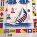 RESERVED FOR RINCHEN Vintage Kay Dee linen dish towel // Nautical Flags and Sail Boats /