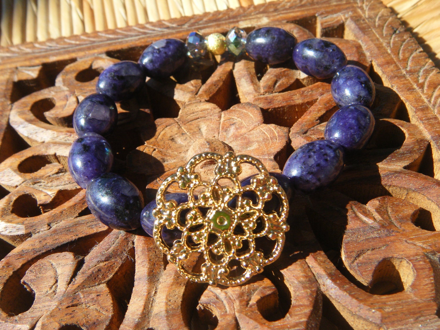 Zen & Harmony -inspirational crystal gemstone bracelet-boho yoga zen