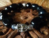 Harmony & Contentment- inspirational crystal gemstone bracelet- boho yoga zen buddha