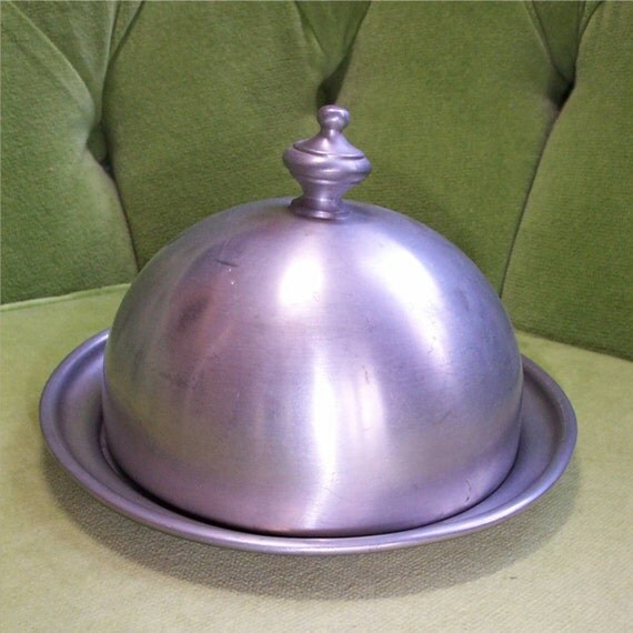 Vintage Pewter Domed Butter Dish by TimsTreasures on Etsy