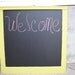 Chartreuse Chalkboard Window. Home Decor. Sign. Wedding Decor. Store Sign. Menu Board.
